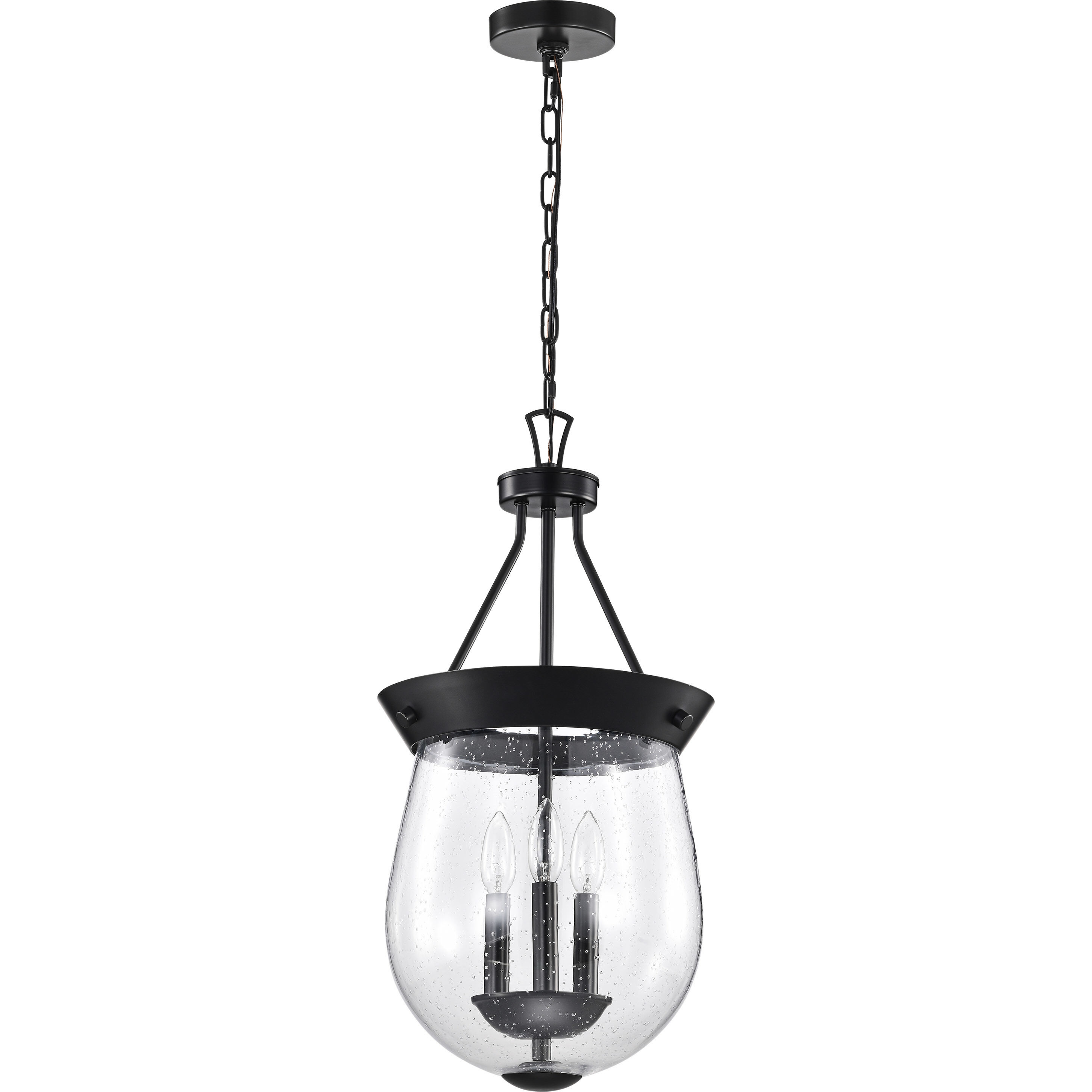 Boliver 3 Light 11.75 inch Matte Black Pendant Ceiling Light