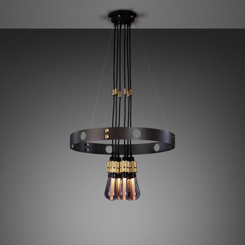 Hero LED 31.5 inch Graphite / Brass Chandelier Ceiling Light