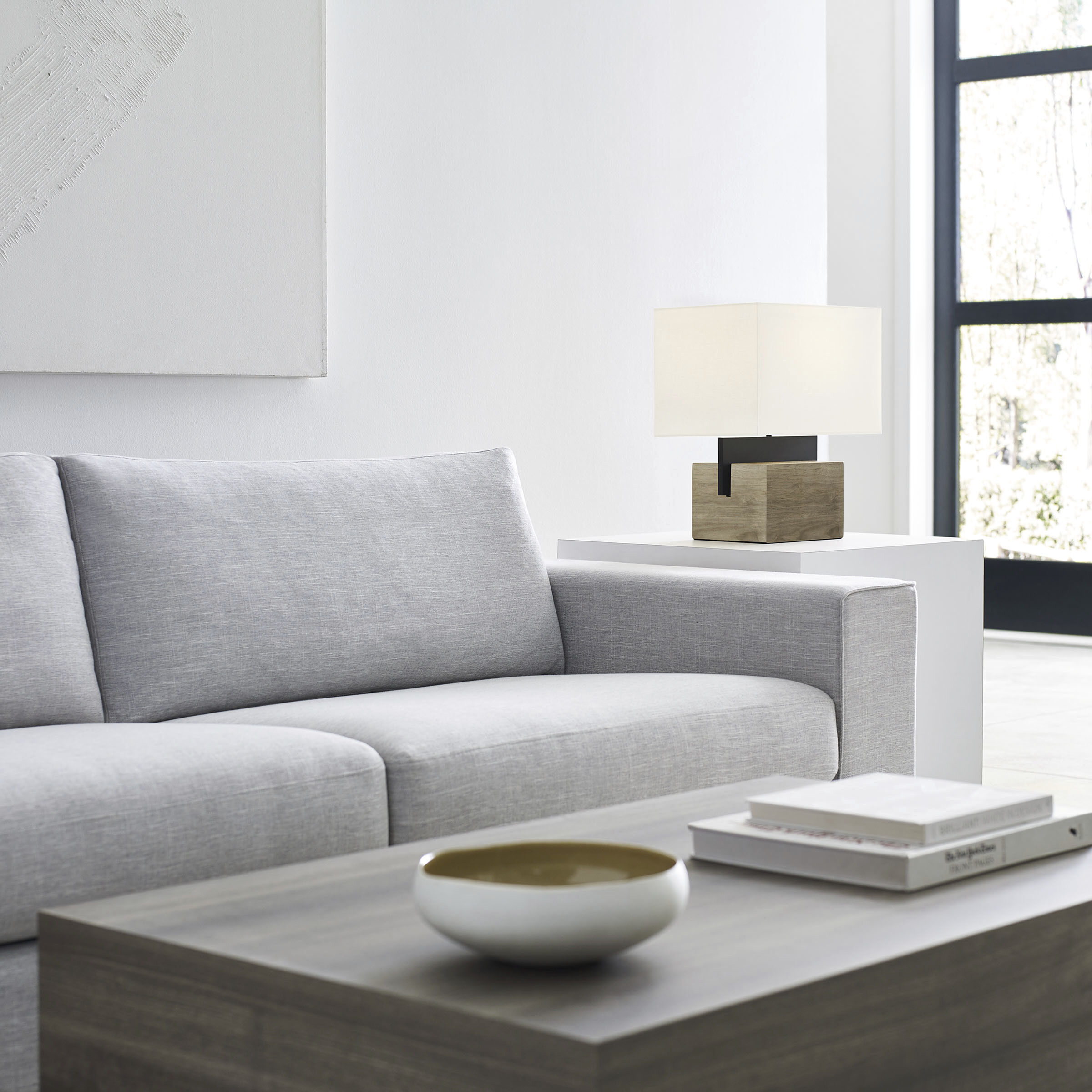 Clodagh Slab 18.1 inch 10 watt Nightshade Black Table Lamp Portable Light