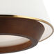 Desert Flyer 6 Light 26 inch Satin Brass with Medium Walnut Pendant Ceiling Light