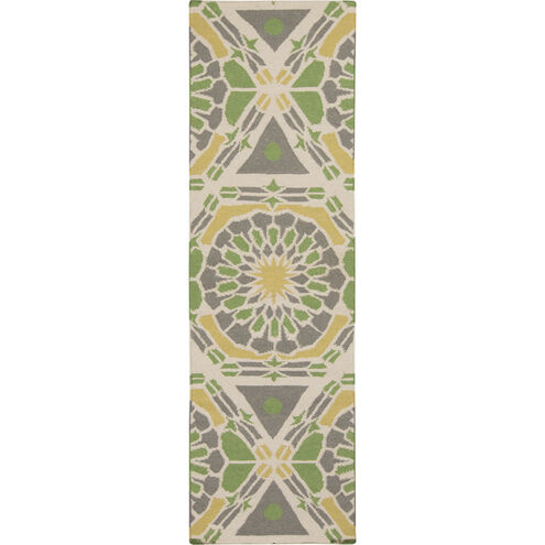 Frontier 96 X 30 inch Grass Green, Olive, Charcoal Rug