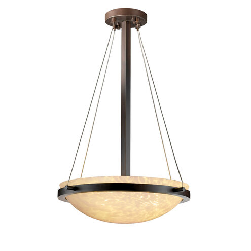 Fusion LED 18 inch Brushed Nickel Pendant Ceiling Light in 3000 Lm LED, Opal Fusion