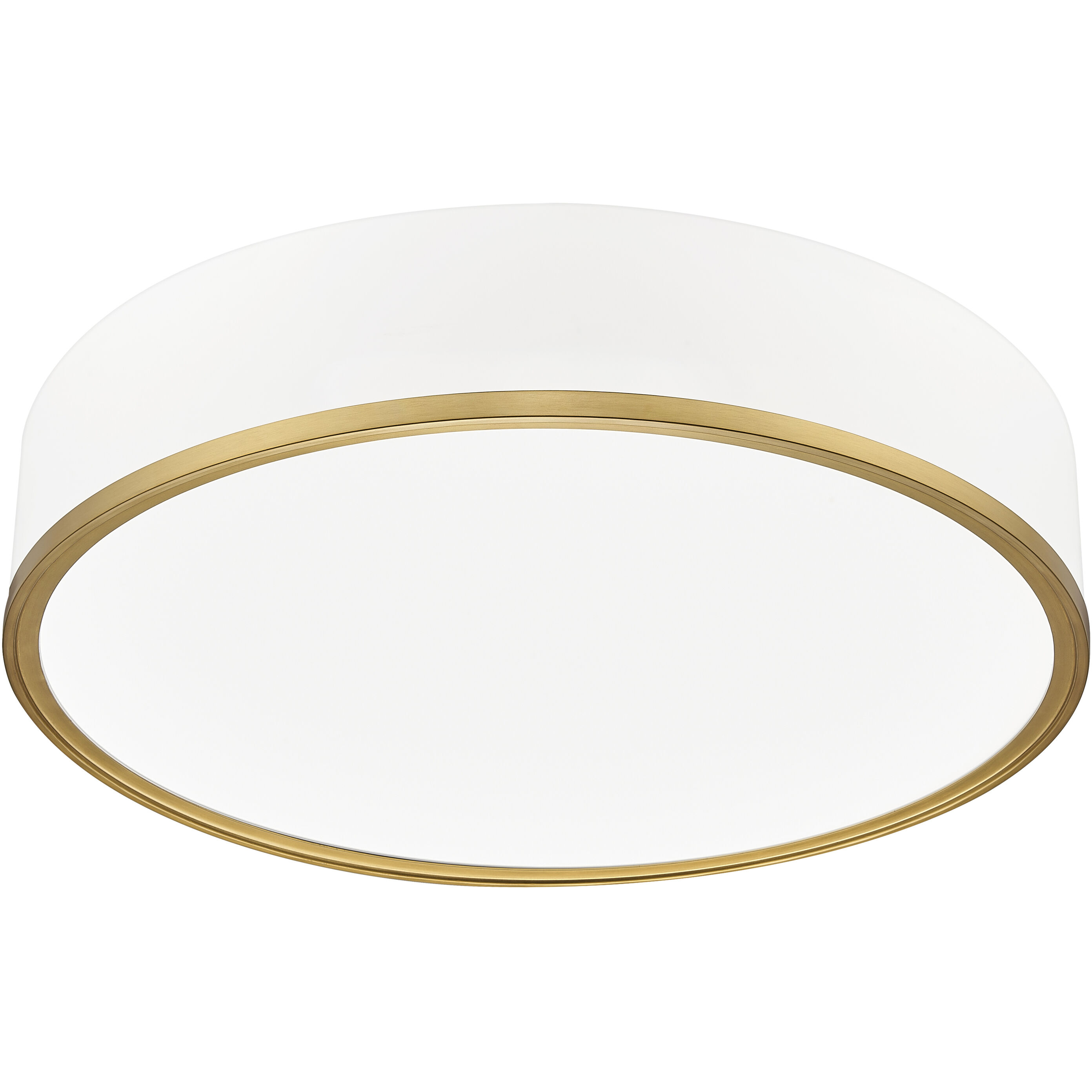 Bradley LED 20.25 inch Matte White and Modern Gold Flush Mount Ceiling Light