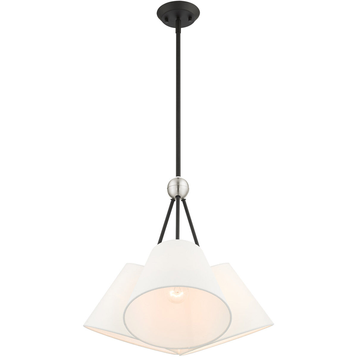 Prato 3 Light 21 inch Black Chandelier Ceiling Light