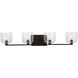 Drew & Jonathan Lochdale 4 Light 33.63 inch Midnight Black Vanity Light Wall Light, Large