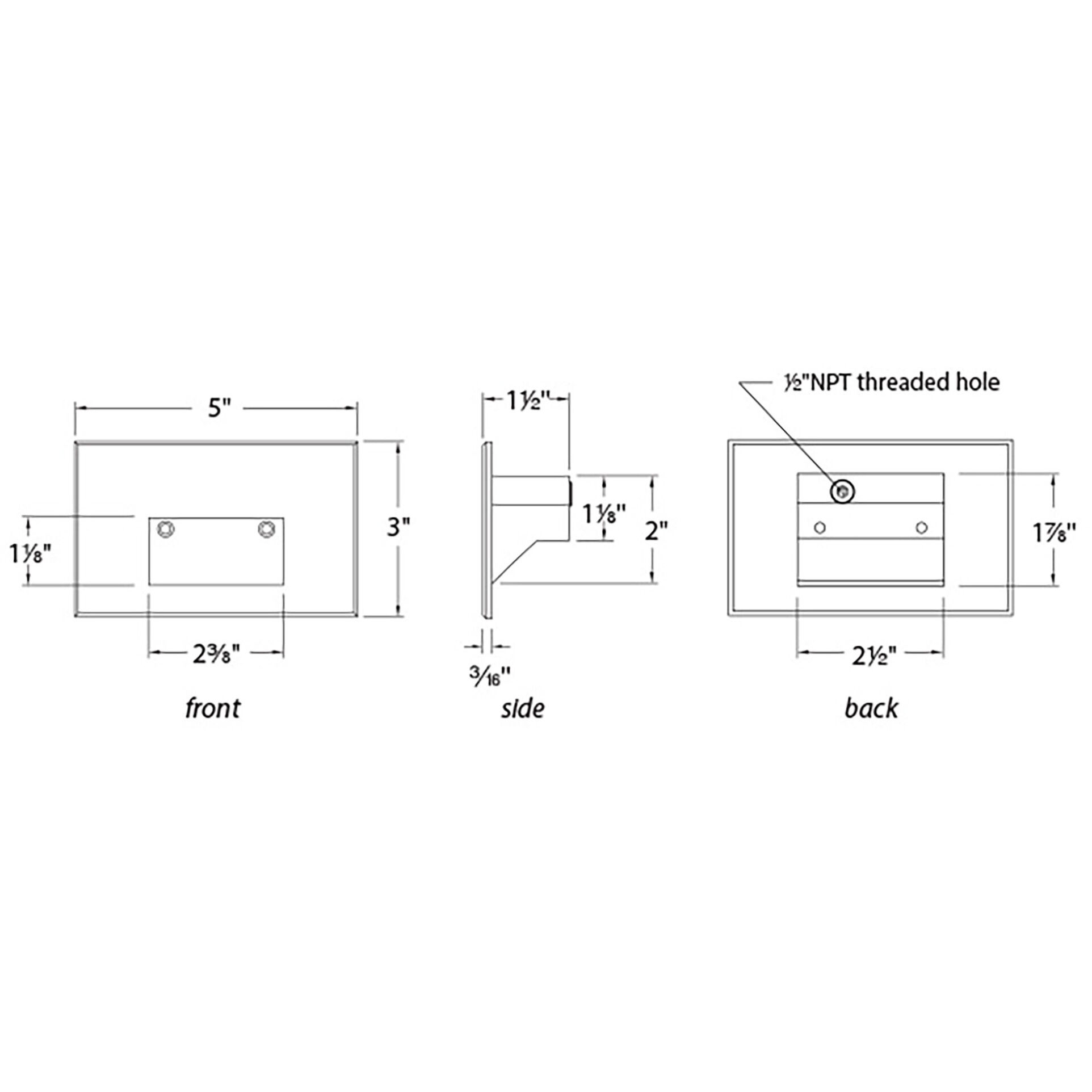 Tyler 120 3.8 watt White Step and Wall Lighting, WAC Lighting