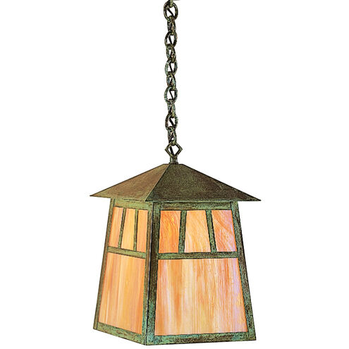 Raymond 1 Light 9.88 inch Mission Brown Pendant Ceiling Light in Clear Seedy