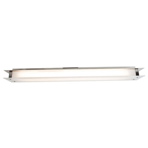 Vision 2 Light 38 inch Brushed Steel Flush Mount Ceiling Light