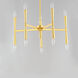 Rome 10 Light 23.5 inch Satin Brass Chandelier Ceiling Light