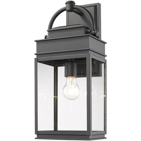 Fulton 1 Light 19.5 inch Black Outdoor Wall Light