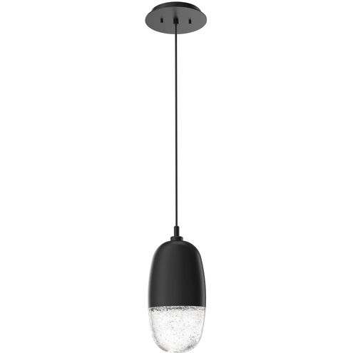 Pebble LED Matte Black Pendant Ceiling Light in 2700K LED