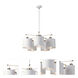Balance 5 Light 21.7 inch White and Polished Nickel Chandelier Ceiling Light, Elstead