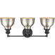 Haralson 3 Light 24 inch Charcoal with Satin Nickel Vanity Light Wall Light