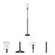 Luken 63 inch 60 watt Black Floor Lamp Portable Light