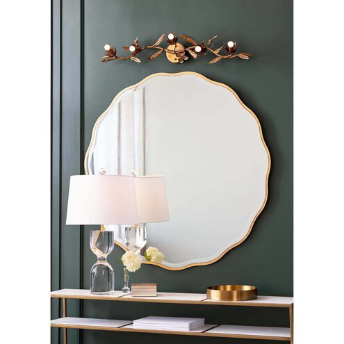 Southern Living Trillium 5 Light 7 inch Antique Gold Leaf Wall Sconce Wall Light