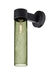 Juni 1 Light 18 inch Black Outdoor Sconce in Moss Bubble Glass, Incandescent