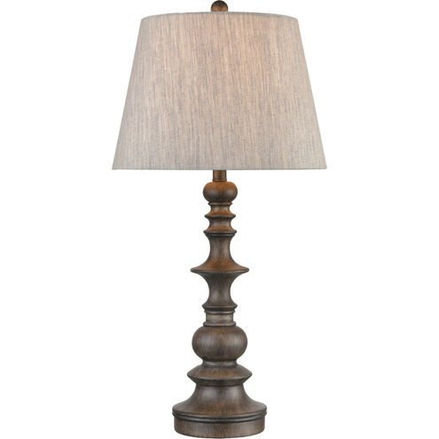 Rhinebeck 30 inch 150.00 watt Aged Wood Table Lamp Portable Light