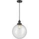 Franklin Restoration Beacon LED 12 inch Matte Black Mini Pendant Ceiling Light in Seedy, Franklin Restoration