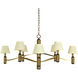 Hampton 8 Light 40 inch Antique Brass and Matte Black Dining Chandelier Ceiling Light
