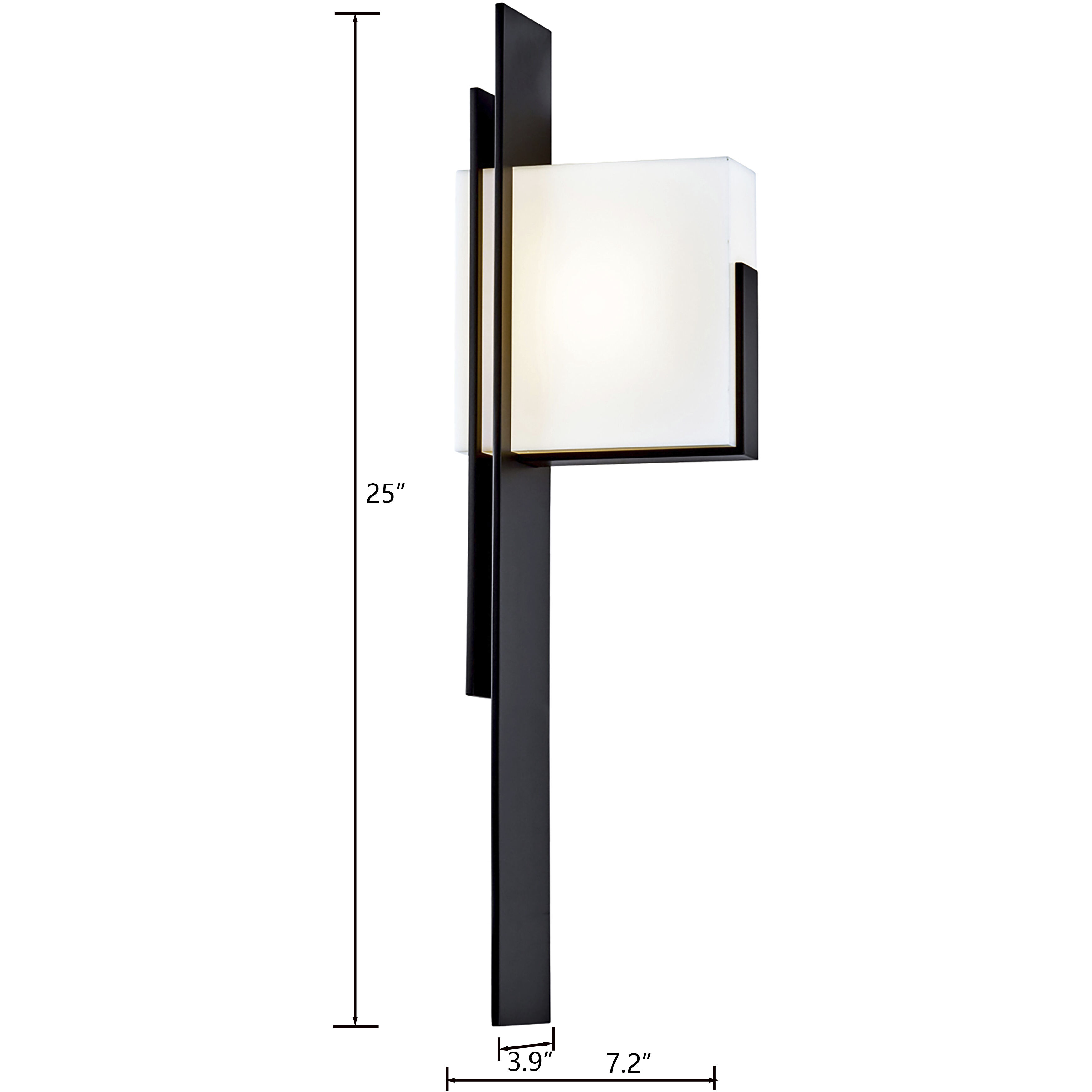 Oak Park LED 25 inch Matte Black Outdoor Wall Sconce