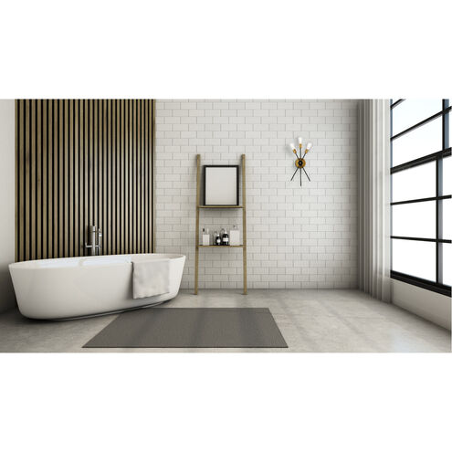 Lucca 3 Light 11 inch Black and Brass Bath Sconce Wall Light