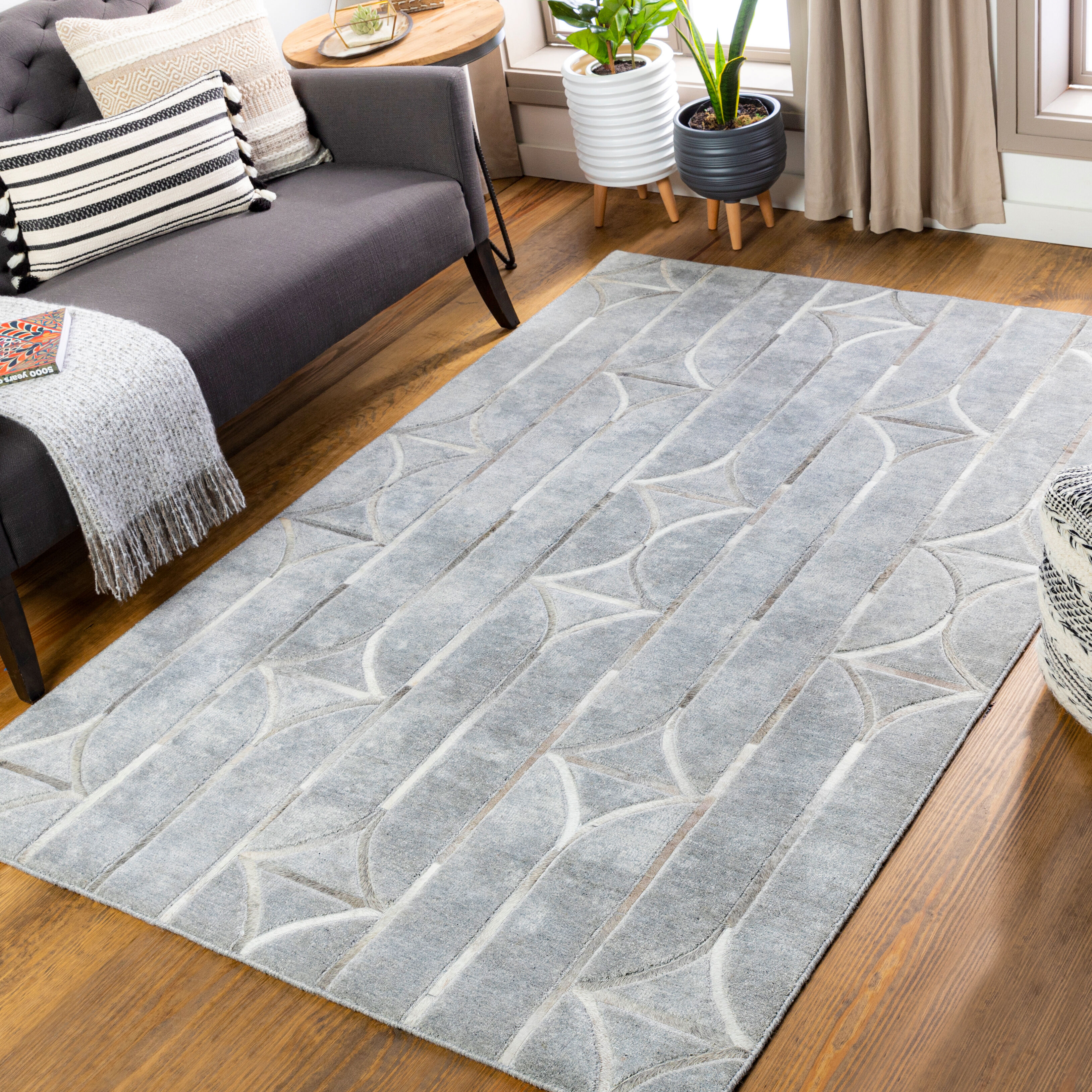 Eloquent 120 X 96 inch Charcoal Rug in 8 x 10, Rectangle