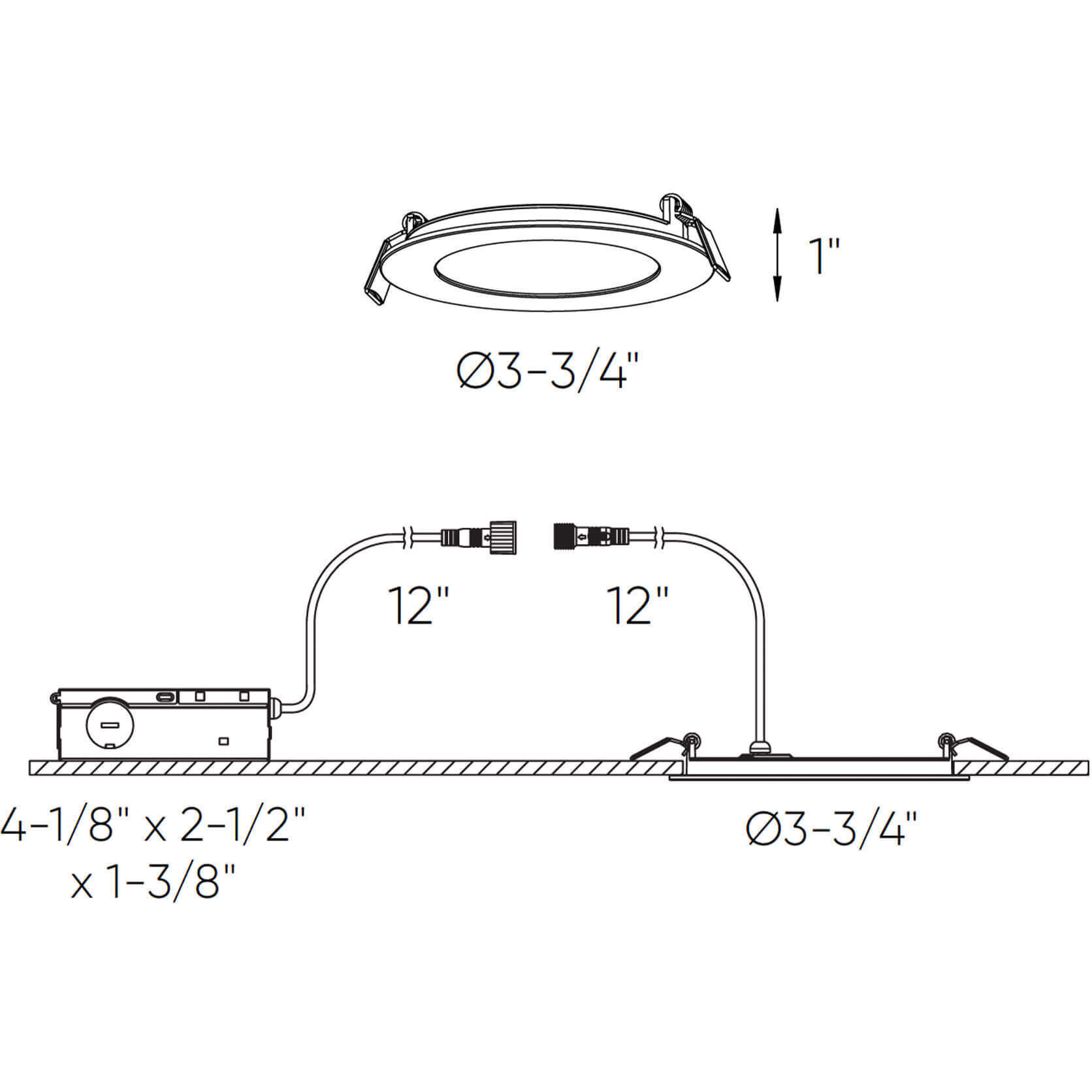 Access White Slim Panel Recessed Light