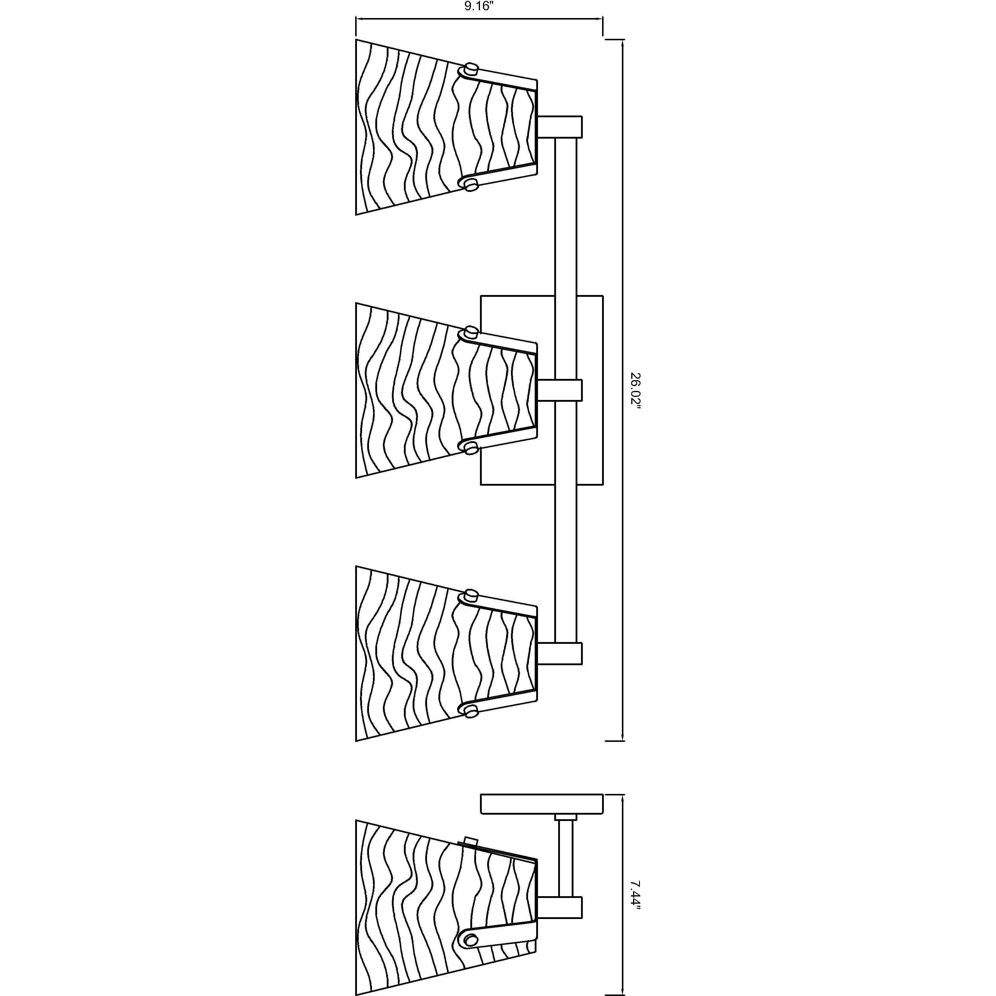 Analia 3 Light 26.25 inch Brushed Nickel Vanity Wall Light
