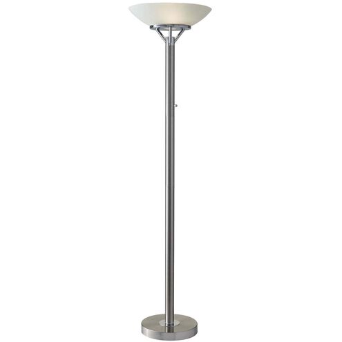 Expo 72 inch 150.00 watt Brushed Steel with Chrome Accents Torchiere Portable Light