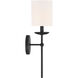 Vintage 1 Light 5 inch Matte Black Wall Sconce Wall Light