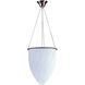 Uovo 1 Light 14 inch Satin Nickel with White Pendant Ceiling Light