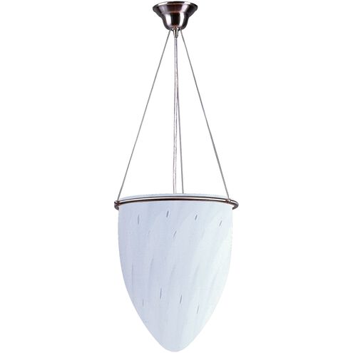 Uovo 1 Light 14 inch Satin Nickel with White Pendant Ceiling Light