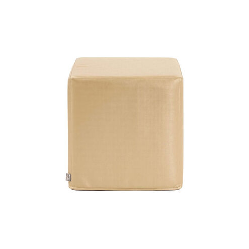 No Tip 17 inch Luxe Gold Block Ottoman with Cover