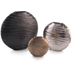 Chiseled Vases, Set of 3