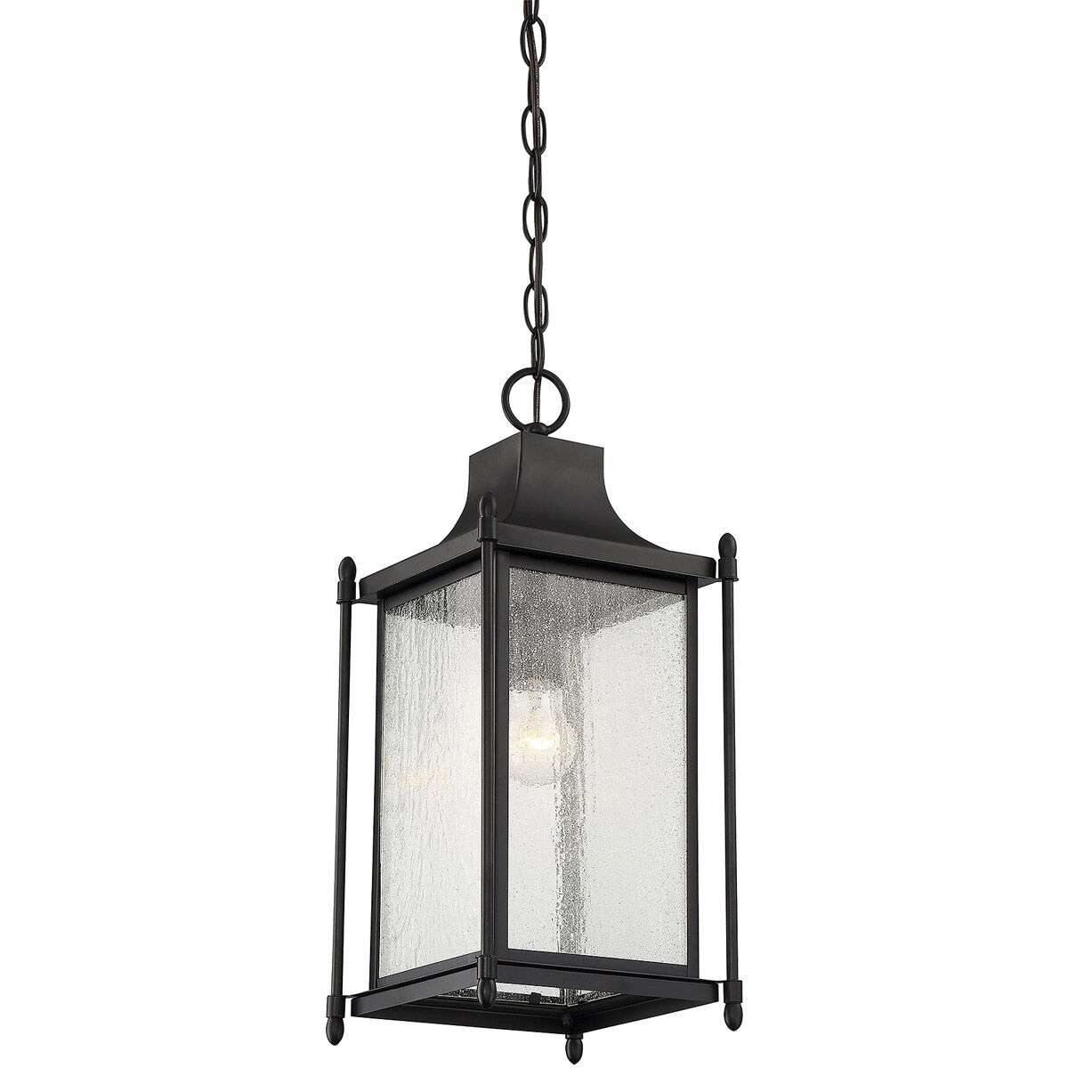 Dunnmore 1 Light 8 inch Black Outdoor Hanging Lantern