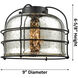Franklin Restoration Large Bell Cage LED 45 inch Matte Black Bath Vanity Light Wall Light in Silver Plated Mercury Glass, Franklin Restoration