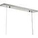 Soar 14 Light 40 inch Contemporary Silver Leaf Linear Chandelier Ceiling Light, Rectangular