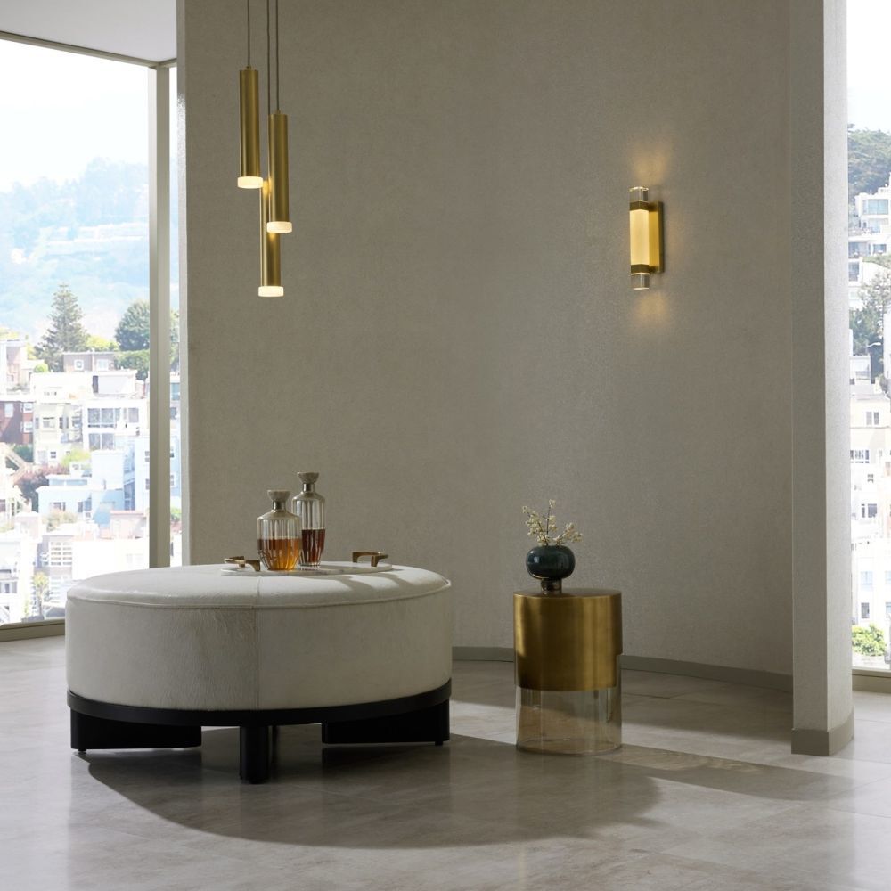 Aurora 20 inch White Ottoman