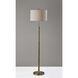 Barton 57 inch 100.00 watt Antique Brass Floor Lamp Portable Light, Simplee Adesso 