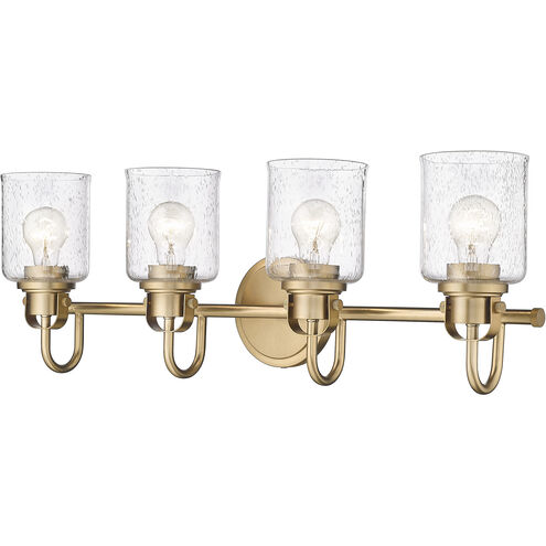 Kinsley 4 Light 28 inch Heirloom Gold Vanity Wall Light in Heritage Gold