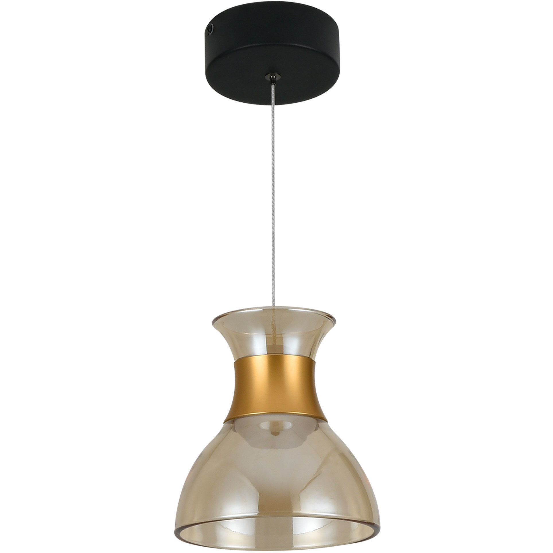 Palermo Series 6.75 inch Black/Gold Pendant Ceiling Light, Artisan Collection