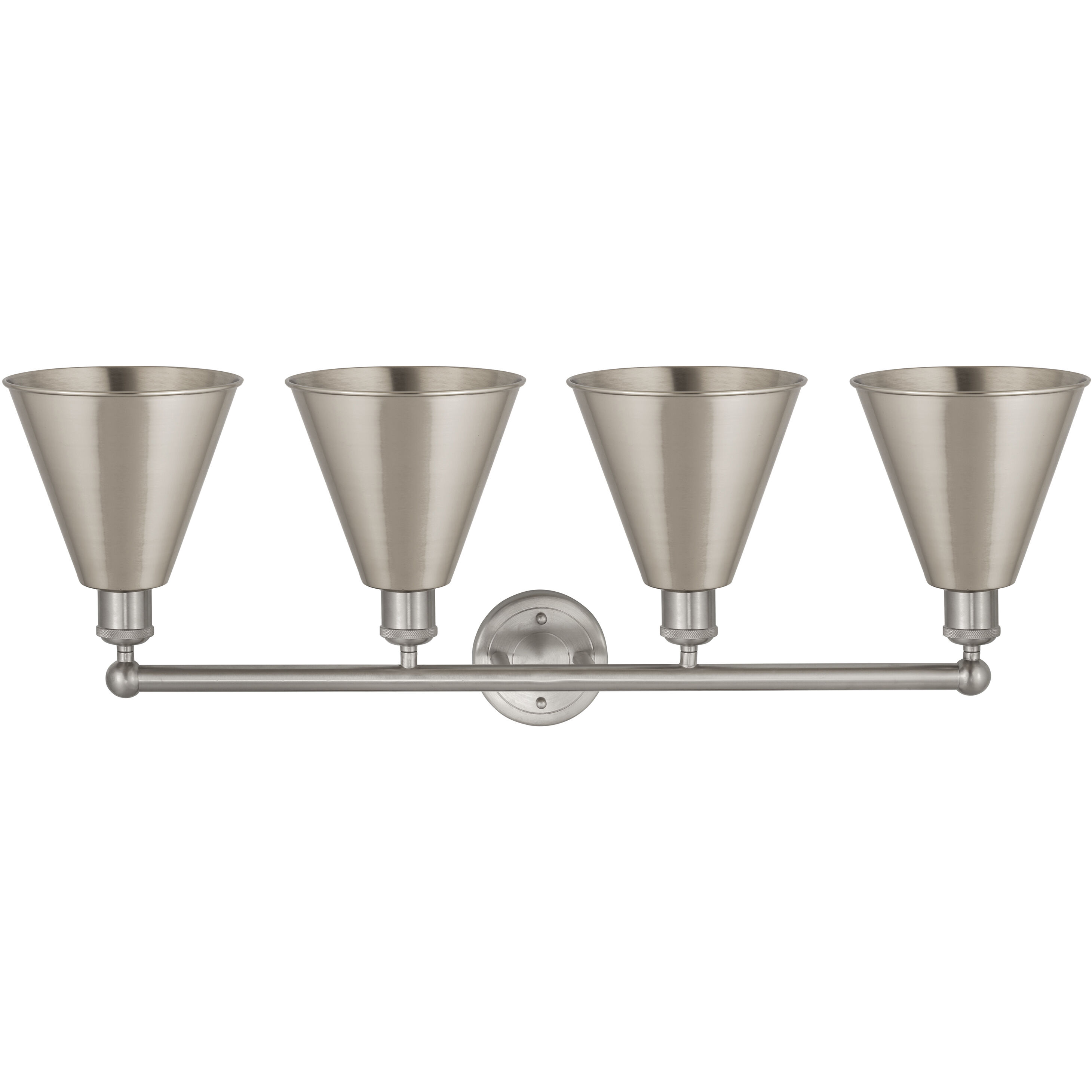 Ballston Cone 4 Light 35 inch Satin Nickel Bath Vanity Light Wall Light
