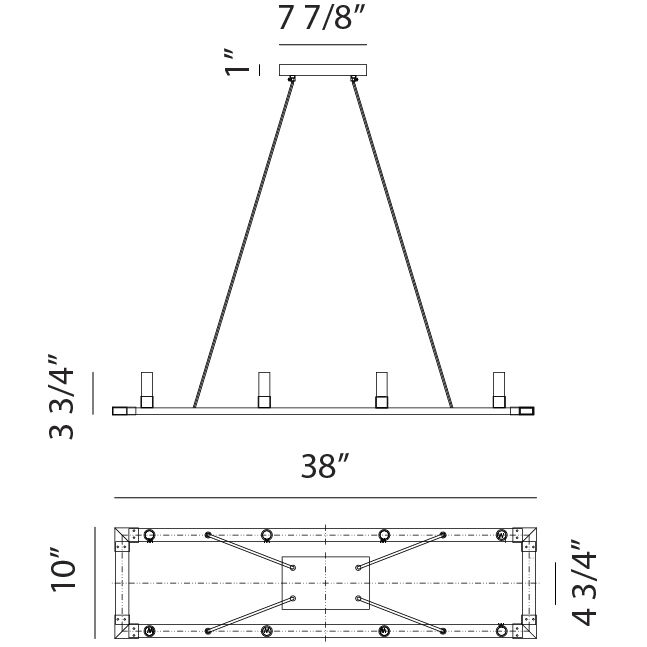 Cascadian 8 Light 38 inch Aged Gold Brass Chandelier Ceiling Light