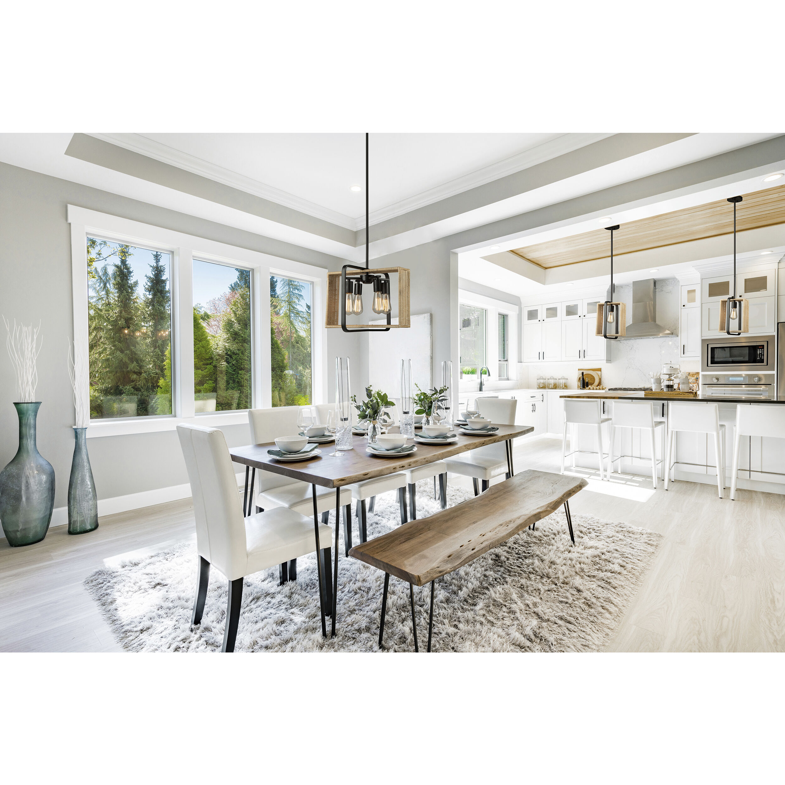 Perris LED 8 inch Black Pendant Ceiling Light