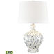 Rueben Crescent 27 inch 9.00 watt White with Clear Table Lamp Portable Light