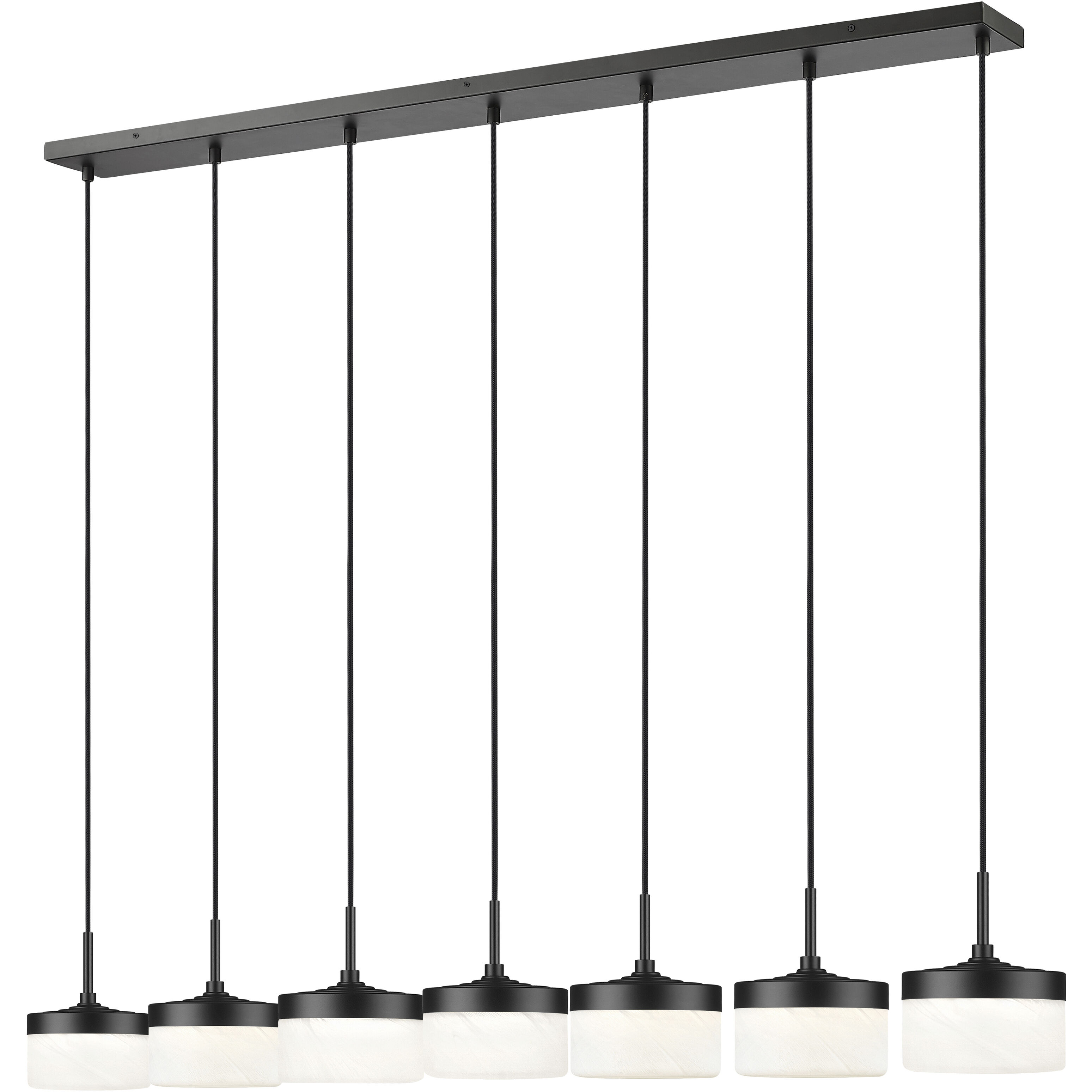 Renaud LED 58.75 inch Matte Black Linear Chandelier Ceiling Light