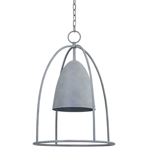 Wisteria 1 Light 17 inch Weathered Zinc Outdoor Pendant