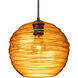 Wave 10 1 Light Black Cord Pendant Ceiling Light