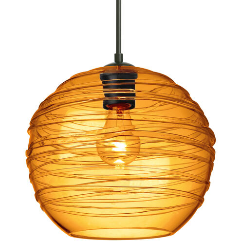 Wave 10 1 Light Black Cord Pendant Ceiling Light