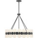 Bancroft 6 Light 30 inch Matte Black Chandelier Ceiling Light